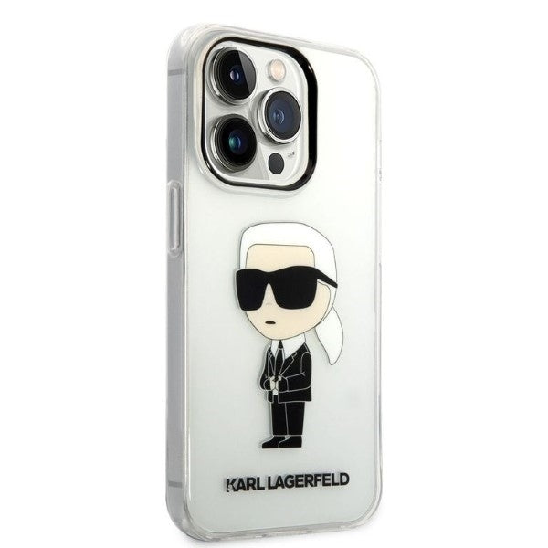 Case for Apple iPhone 14 Pro Max, Karl Lagerfeld, Ikonik Karl, Transparent