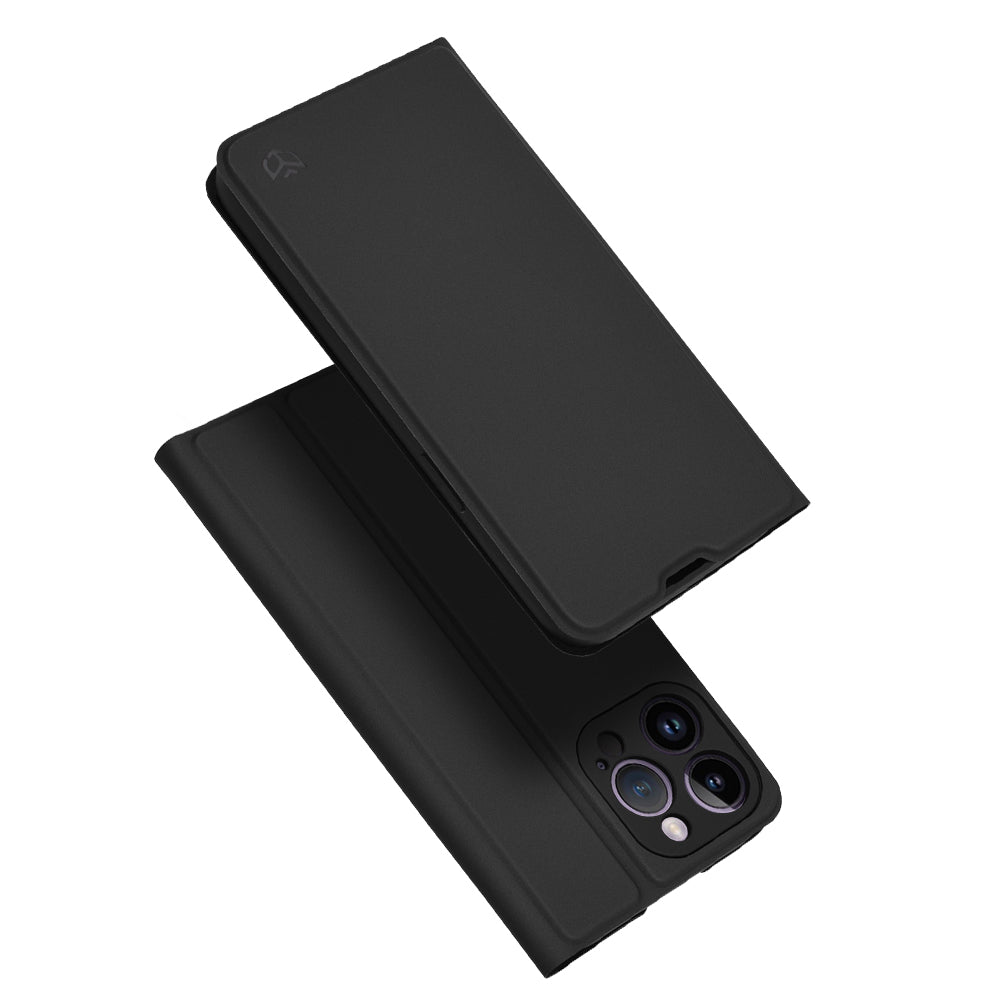 Case for Apple iPhone 14 Pro Max, Techsuit, Magskin Book, Black