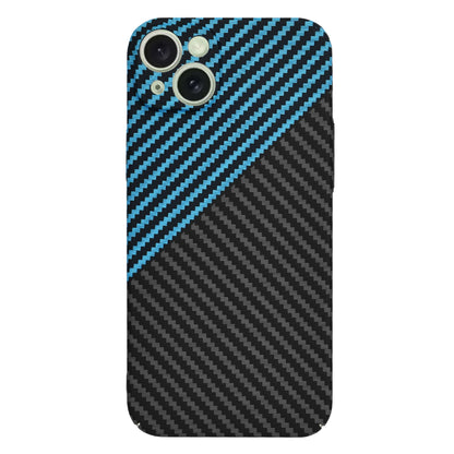 Case for Apple iPhone 15 Plus, Techsuit, Carbonite FiberShell, Black Blue