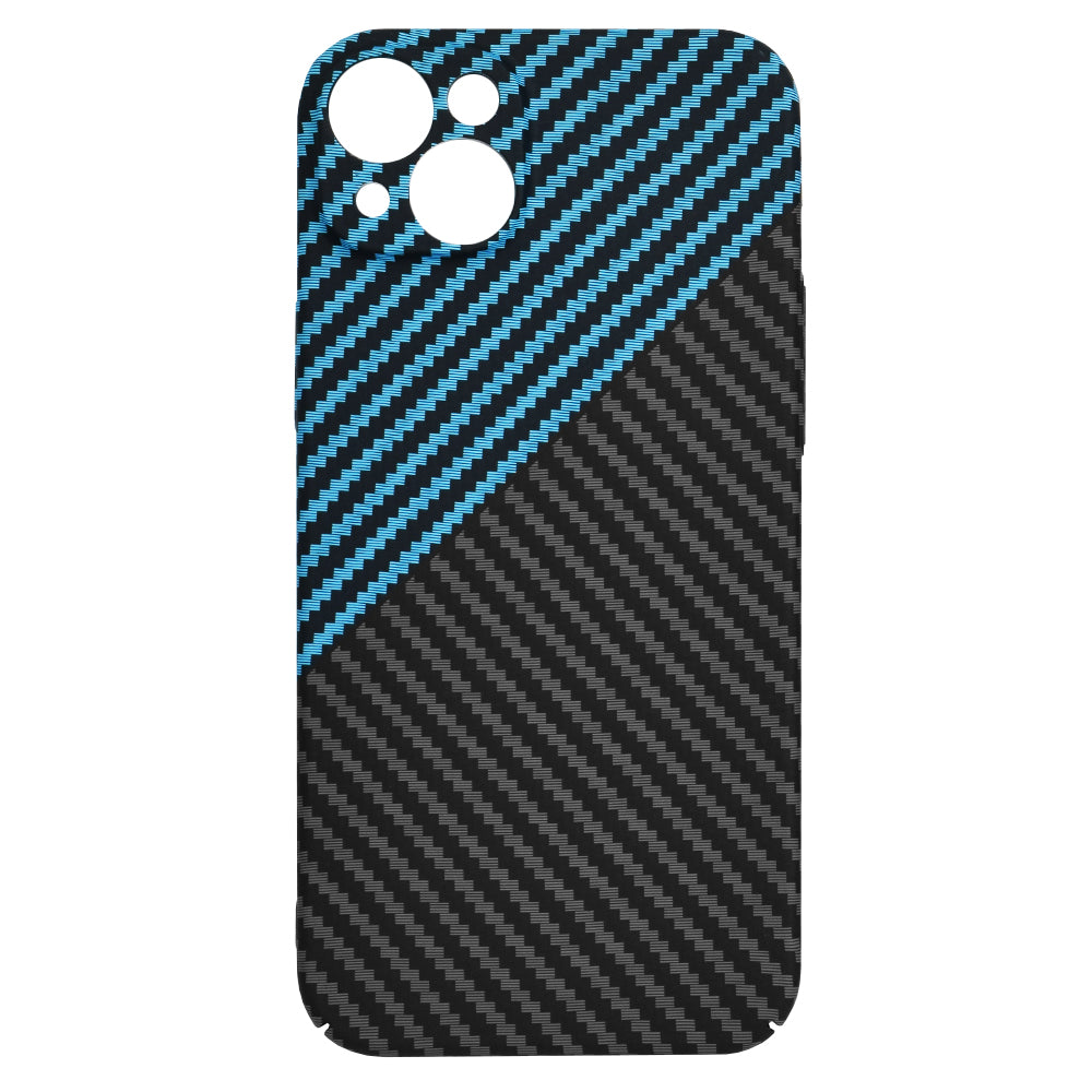 Case for Apple iPhone 15 Plus, Techsuit, Carbonite FiberShell, Black Blue