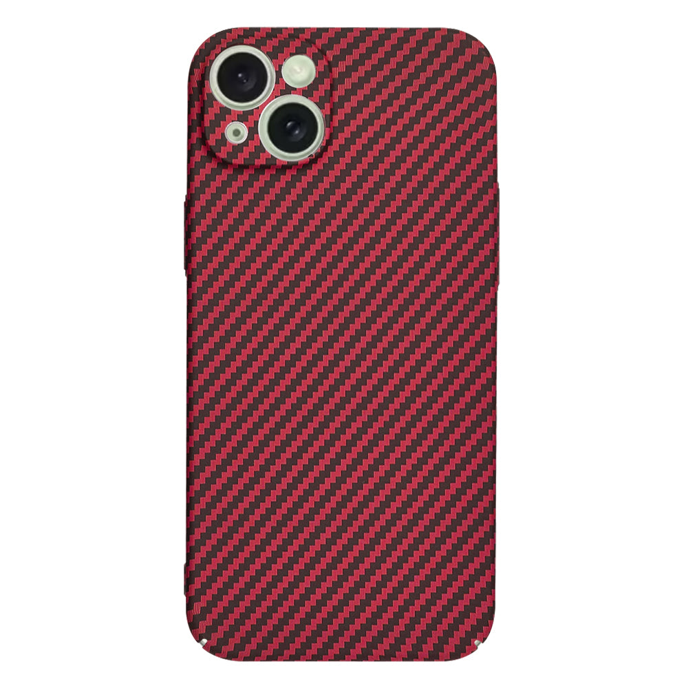 Case for Apple iPhone 15 Plus, Techsuit, Carbonite FiberShell, Red