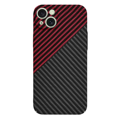 Case for Apple iPhone 15 Plus, Techsuit, Carbonite FiberShell, Black Red