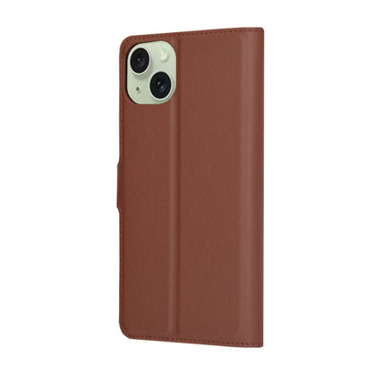 Case for Apple iPhone 15 Plus, Techsuit, Leather Folio, Brown