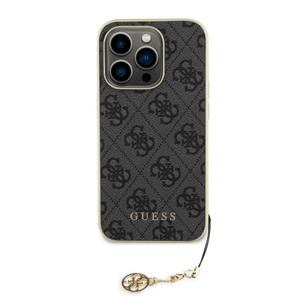 Case for Apple iPhone 15 Pro Max, Guess, 4G Charm, Gray