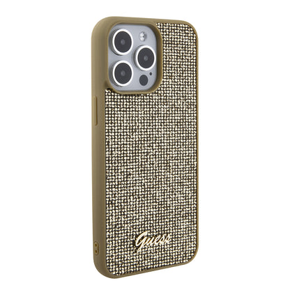 Case for Apple iPhone 15 Pro Max, Guess, Disco Metal Script, Gold
