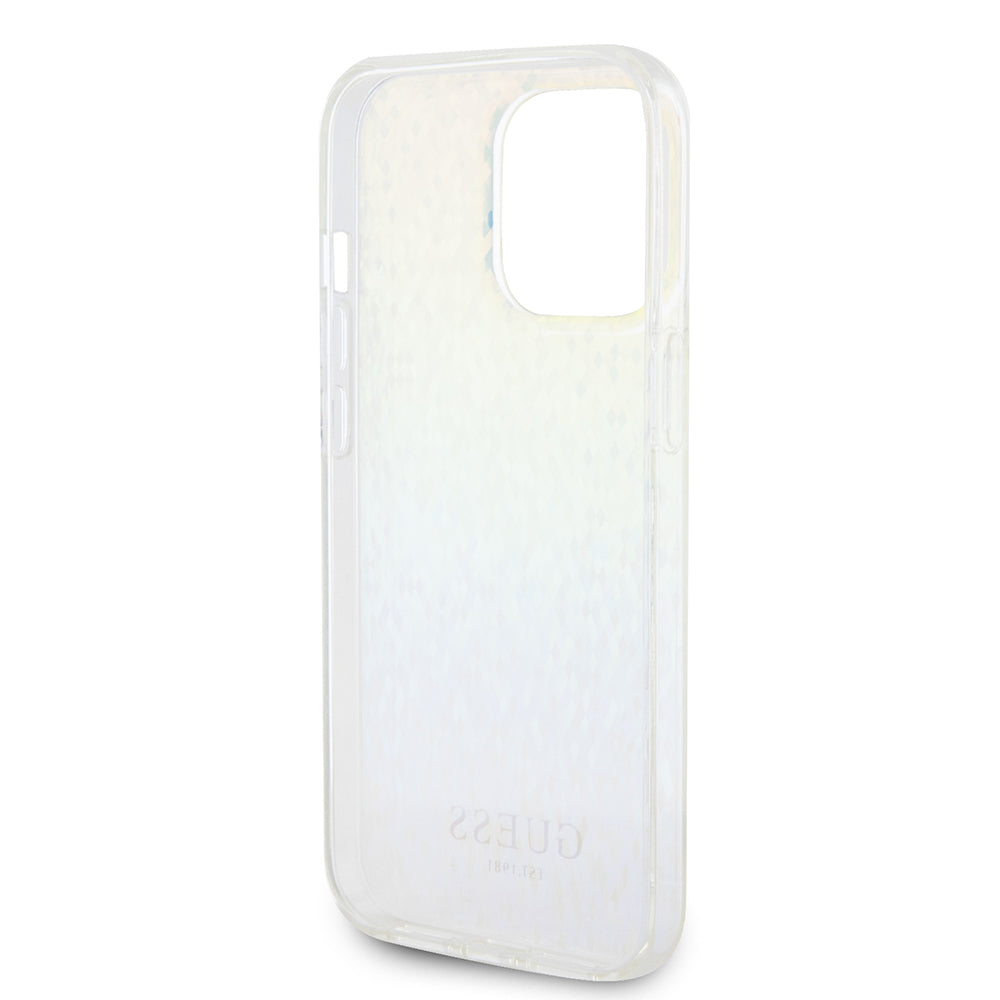 Case for Apple iPhone 15 Pro Max, Guess, IML Faceted Mirror Disco Iridescent, Multicolor