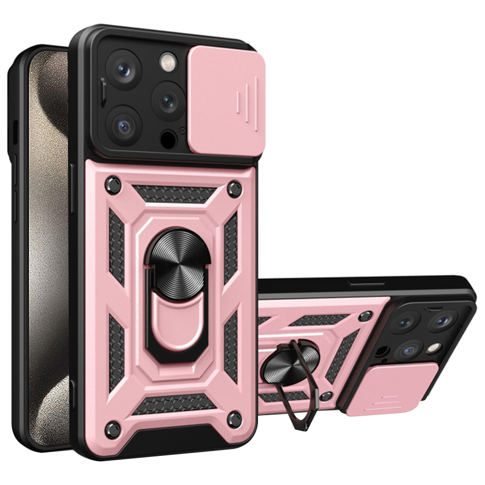 Case for Apple iPhone 15 Pro Max, Techsuit, CamShield, Pink