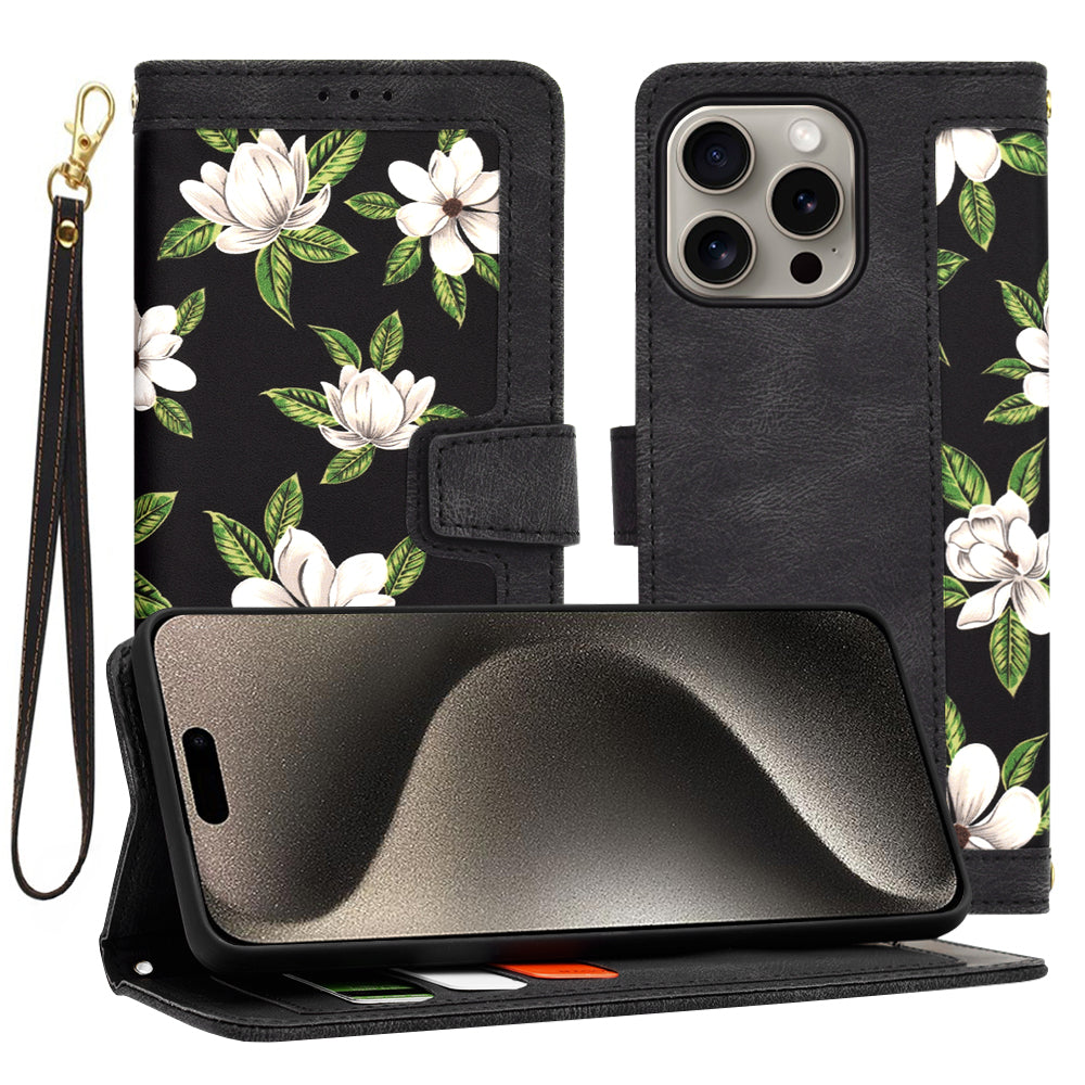 Case for Apple iPhone 15 Pro Max, Techsuit, FlipCraft, Black