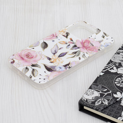 Case for Apple iPhone 15 Pro Max, Techsuit, Marble, White