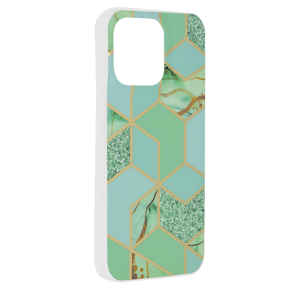 Case for Apple iPhone 15 Pro Max, Techsuit, Marble, Green
