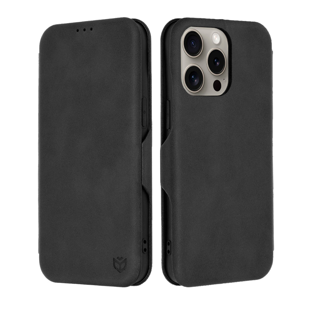 Case for Apple iPhone 15 Pro Max, Techsuit, Safe Wallet Plus, Black