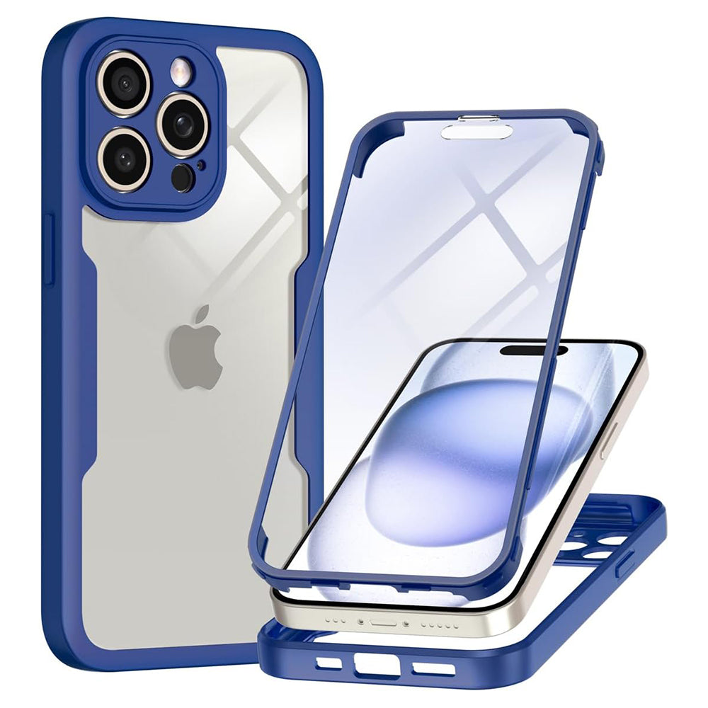 Case for Apple iPhone 15 Pro, Techsuit, ColorVerse 360, Blue