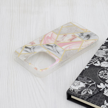 Case for Apple iPhone 15 Pro, Techsuit, Marble, Pink