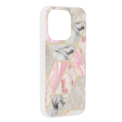 Case for Apple iPhone 15 Pro, Techsuit, Marble, Pink