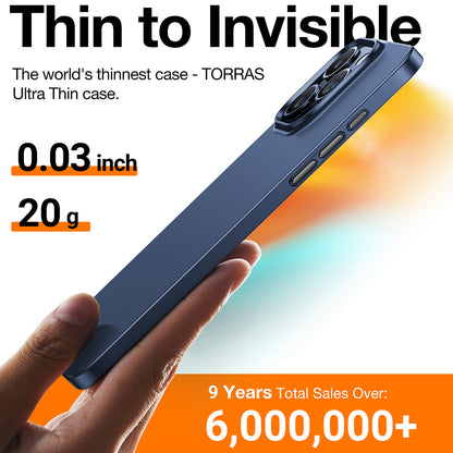 Case for Apple iPhone 15 Pro, Torras, OriginFit, Navy Blue
