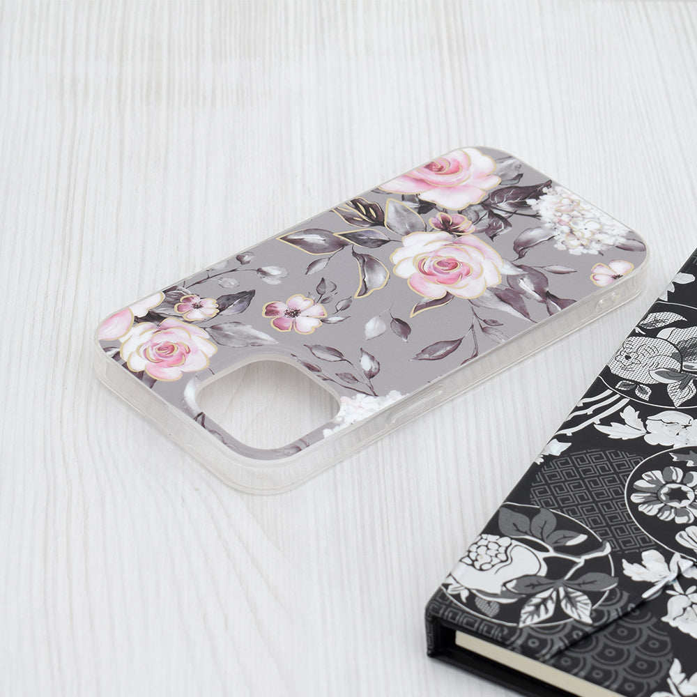 Case for Apple iPhone 15, Techsuit, Marble, Gray