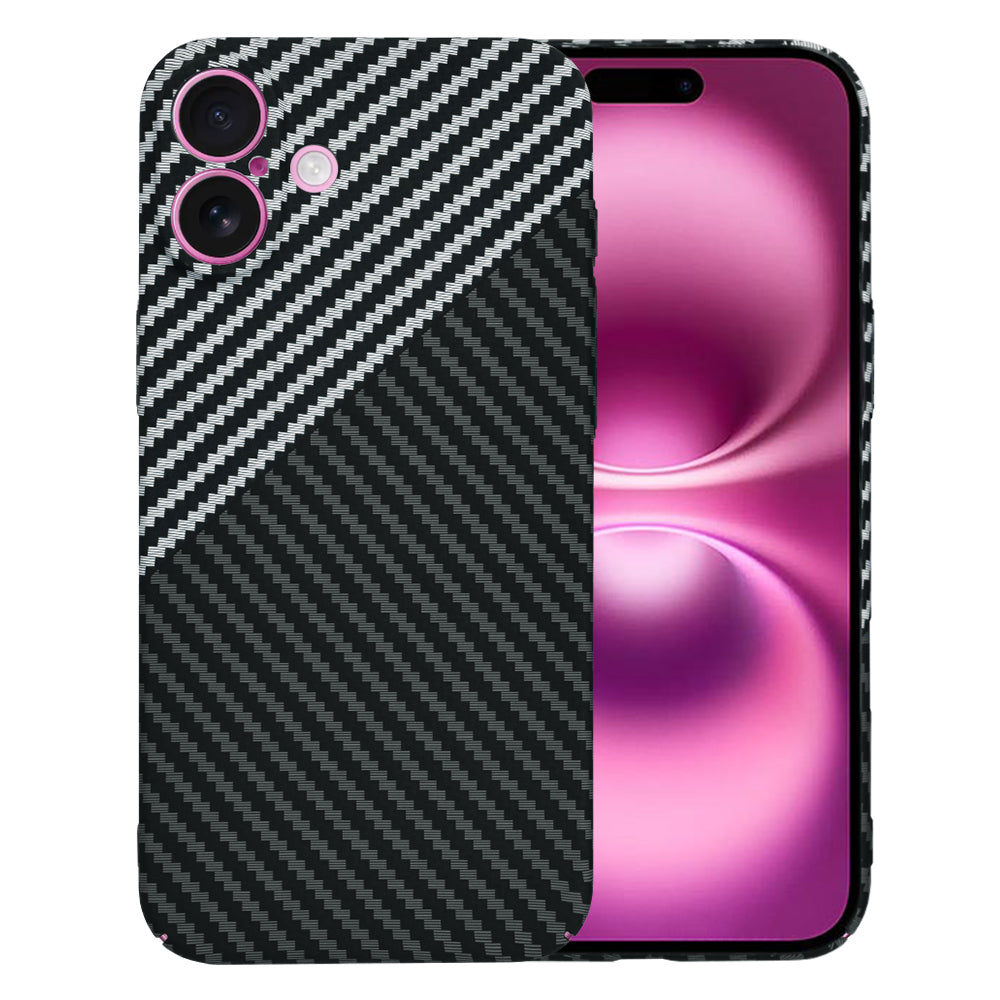 Case for Apple iPhone 16 Plus, Techsuit, Carbonite FiberShell, Black Gray