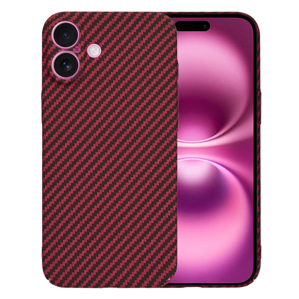 Case for Apple iPhone 16 Plus, Techsuit, Carbonite FiberShell, Red