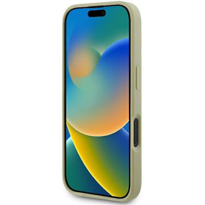 Case for Apple iPhone 16 Pro, Guess, Fixed Glitter Big 4G, Gold