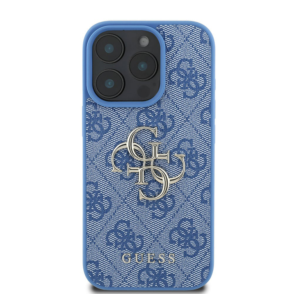 Case for Apple iPhone 16 Pro Max, Guess, 4G Big Logo, Blue
