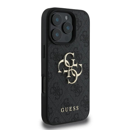 Case for Apple iPhone 16 Pro Max, Guess, 4G Big Logo, Black