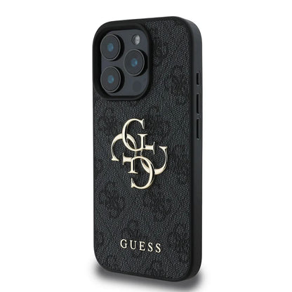Case for Apple iPhone 16 Pro Max, Guess, 4G Big Logo, Black