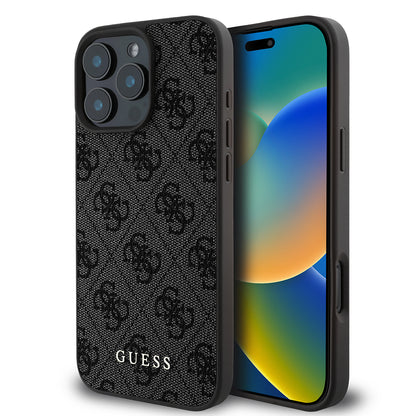 Case for Apple iPhone 16 Pro Max, Guess, 4G Classic, Black