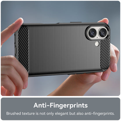 Case for Apple iPhone 16, Techsuit, Carbon, Black