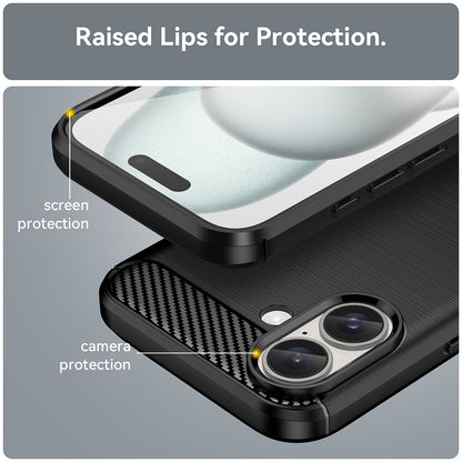 Case for Apple iPhone 16, Techsuit, Carbon, Black