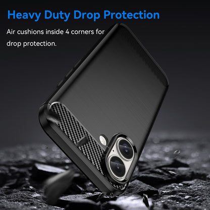 Case for Apple iPhone 16, Techsuit, Carbon, Black