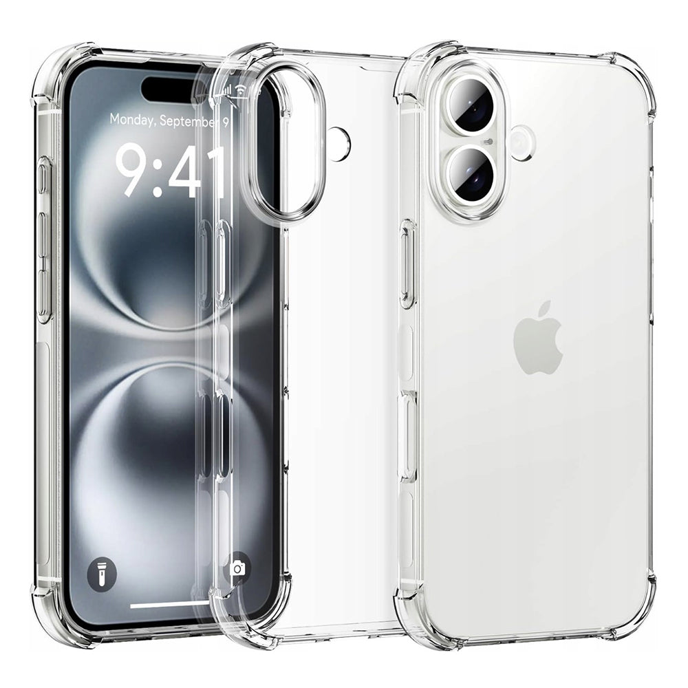 Case for Apple iPhone 16, Techsuit, Shockproof Clear Big Lens Hole, Transparent