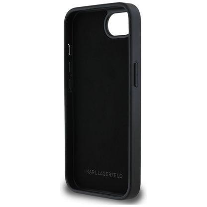 Case for Apple iPhone 17e / 16e, Karl Lagerfeld, Glitter Fixed Karl & Choupette's Heads, Black