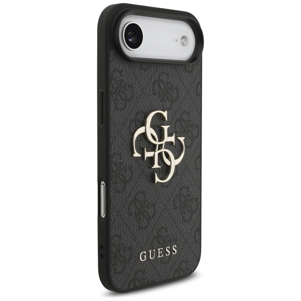 Case for Apple iPhone 17 Air, Guess, 4G Classic Logo with Strap, Black