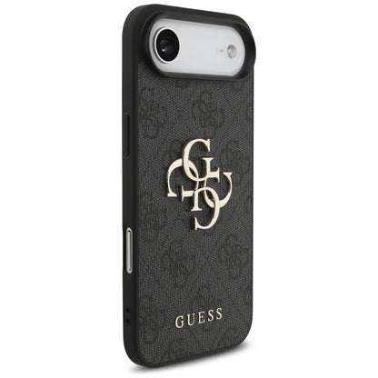 Case for Apple iPhone 17 Air, Guess, 4G Classic Logo with Strap, Black