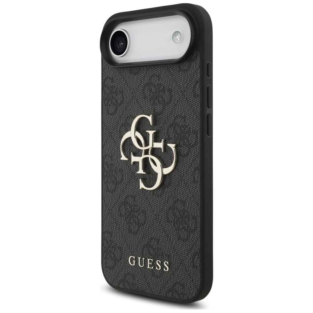 Case for Apple iPhone 17 Air, Guess, 4G Classic Logo with Strap, Black