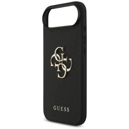 Case for Apple iPhone 17 Air, Guess, 4G Grained Big and Classic Logo, Black