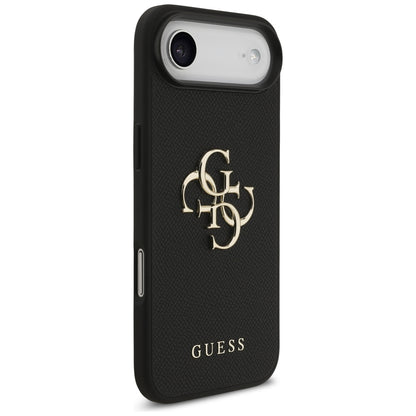 Case for Apple iPhone 17 Air, Guess, 4G Grained Big and Classic Logo, Black
