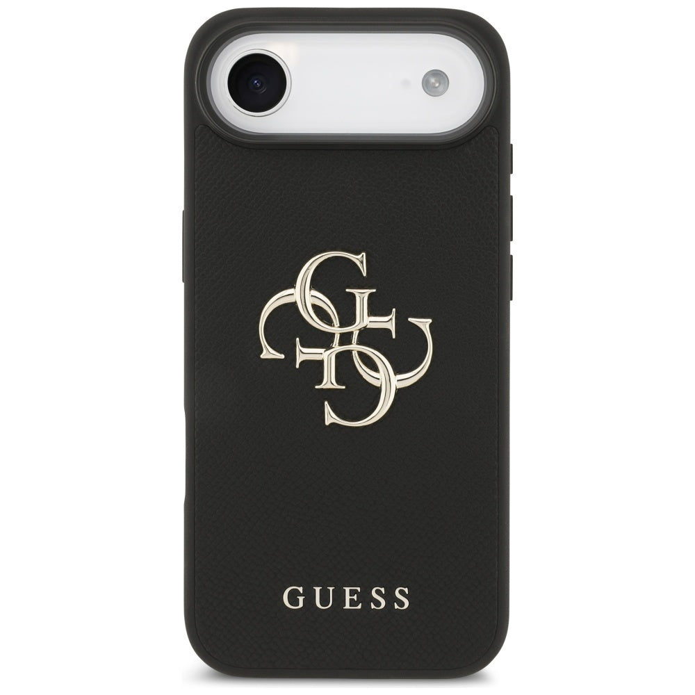 Case for Apple iPhone 17 Air, Guess, 4G Grained Big and Classic Logo, Black