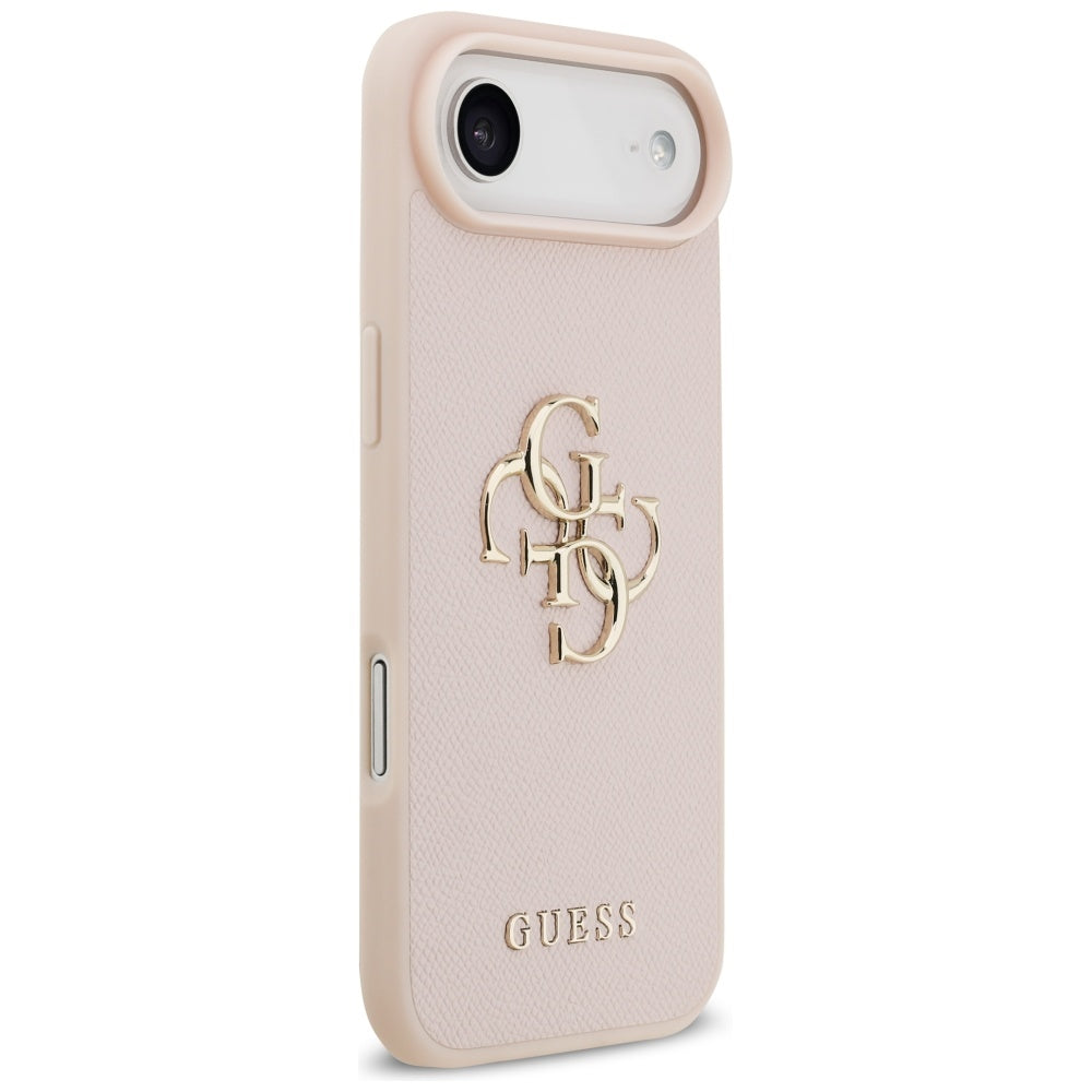 Case for Apple iPhone 17 Air, Guess, 4G Grained Big and Classic Logo, Pink