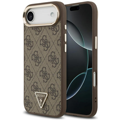 Case for Apple iPhone 17 Air, Guess, 4G Triangle Logo, Golden Brown