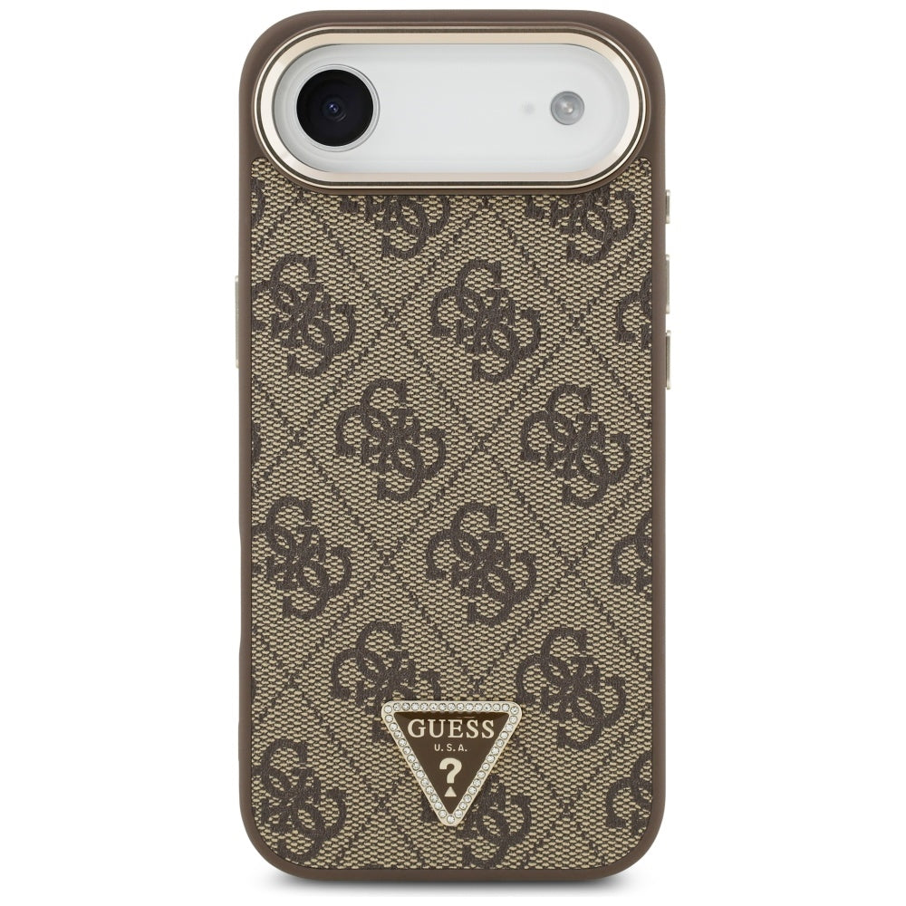 Case for Apple iPhone 17 Air, Guess, 4G Triangle Logo, Golden Brown