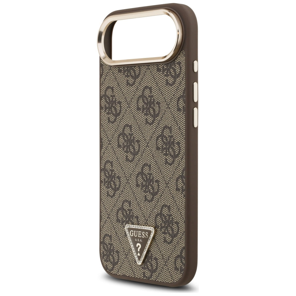 Case for Apple iPhone 17 Air, Guess, 4G Triangle Logo, Golden Brown