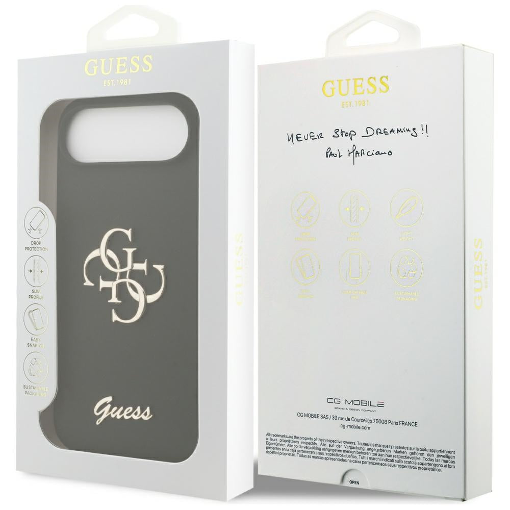 Case for Apple iPhone 17 Air, Guess, Big 4G Script, Black