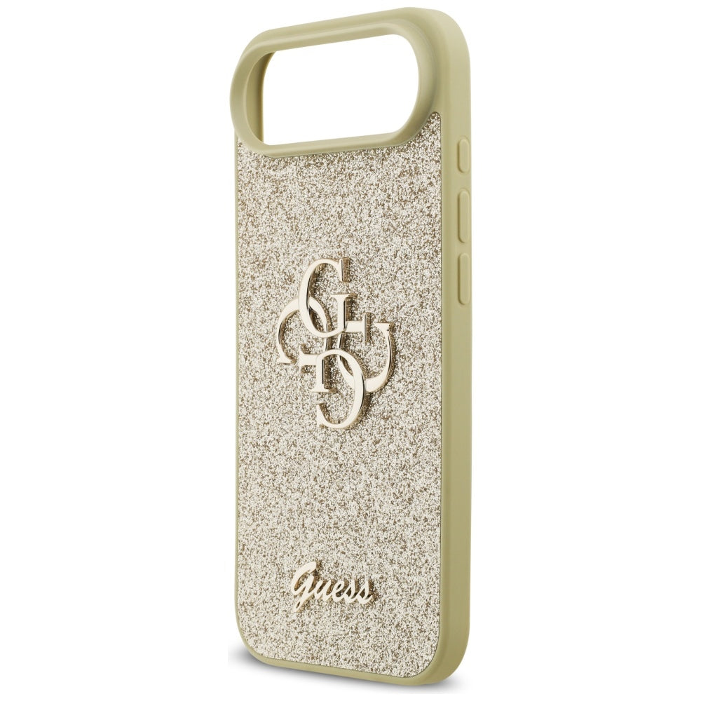 Case for Apple iPhone 17 Air, Guess, Fixed Glitter Big 4G, Gold