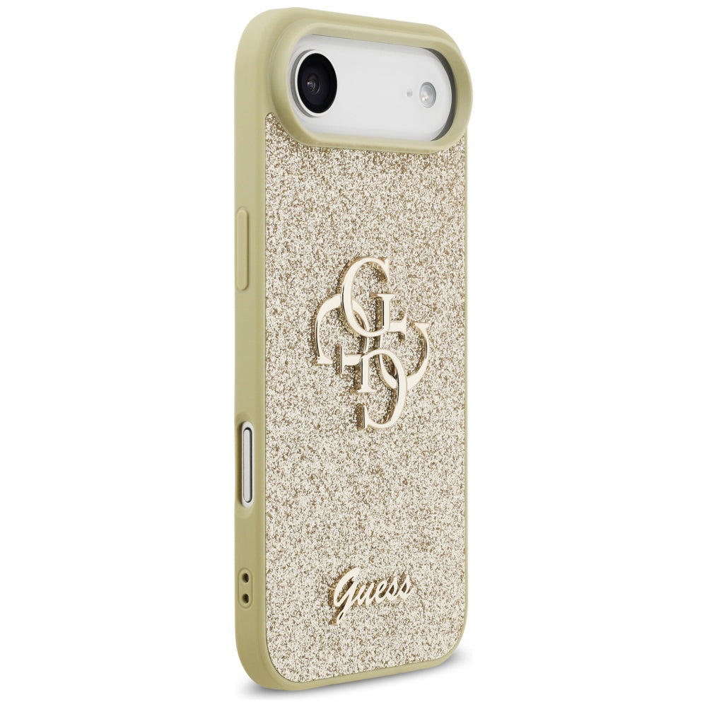 Case for Apple iPhone 17 Air, Guess, Fixed Glitter Big 4G, Gold