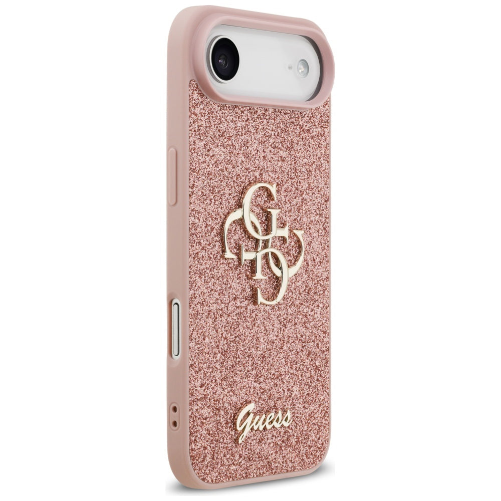 Case for Apple iPhone 17 Air, Guess, Fixed Glitter Big 4G, Pink