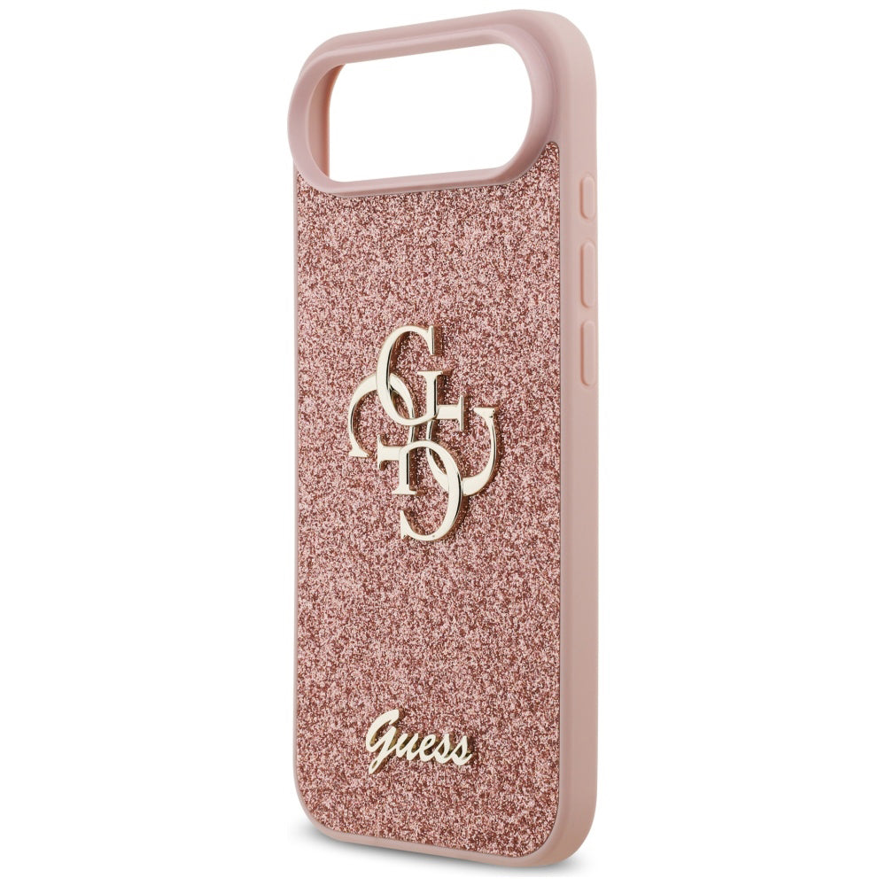 Case for Apple iPhone 17 Air, Guess, Fixed Glitter Big 4G, Pink
