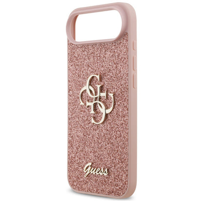 Case for Apple iPhone 17 Air, Guess, Fixed Glitter Big 4G, Pink