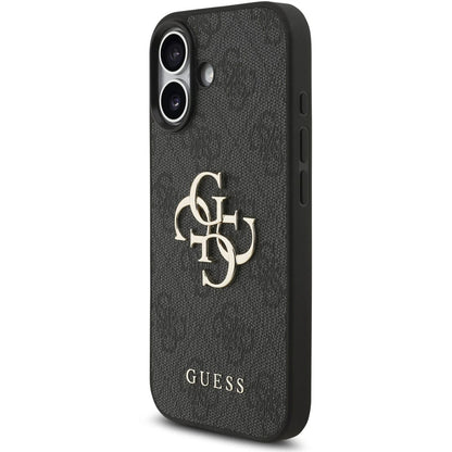 Case for Apple iPhone 17, Guess, 4G Classic Logo with Strap, Black