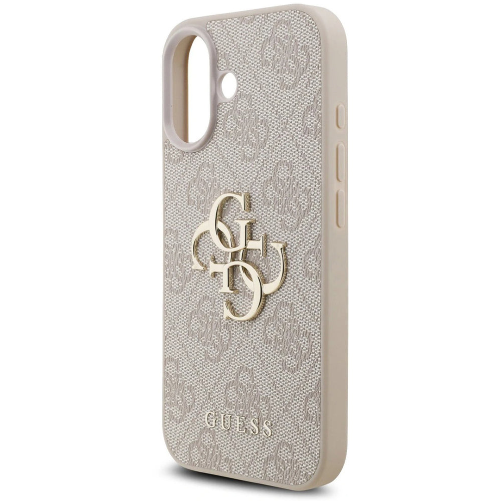 Case for Apple iPhone 17, Guess, 4G Classic Logo with Strap, Pink